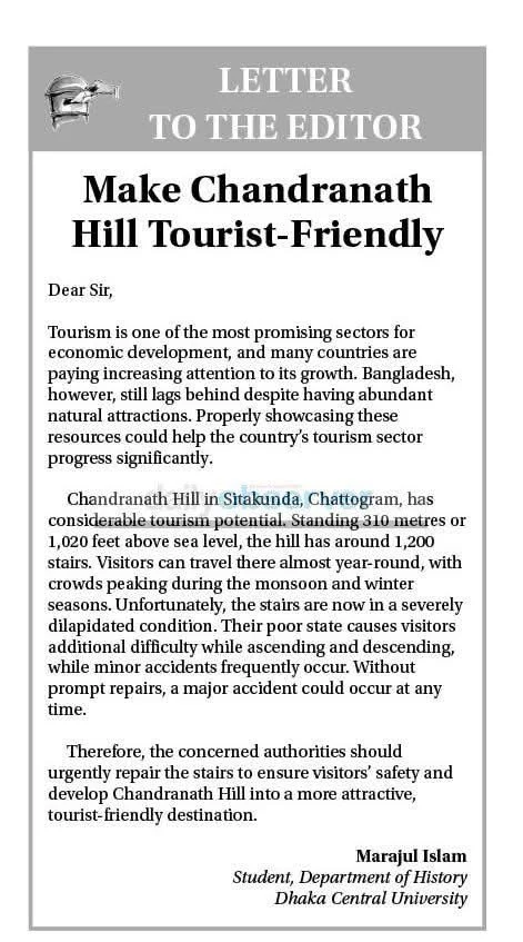 Make chandranath Hill Tourist-Frindly