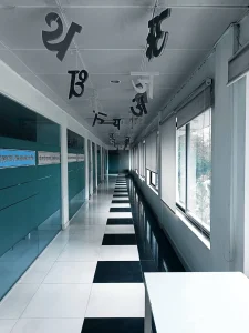 “The Dark Teal Blue Classroom Corridor of Piano Tiles…”🎹💙